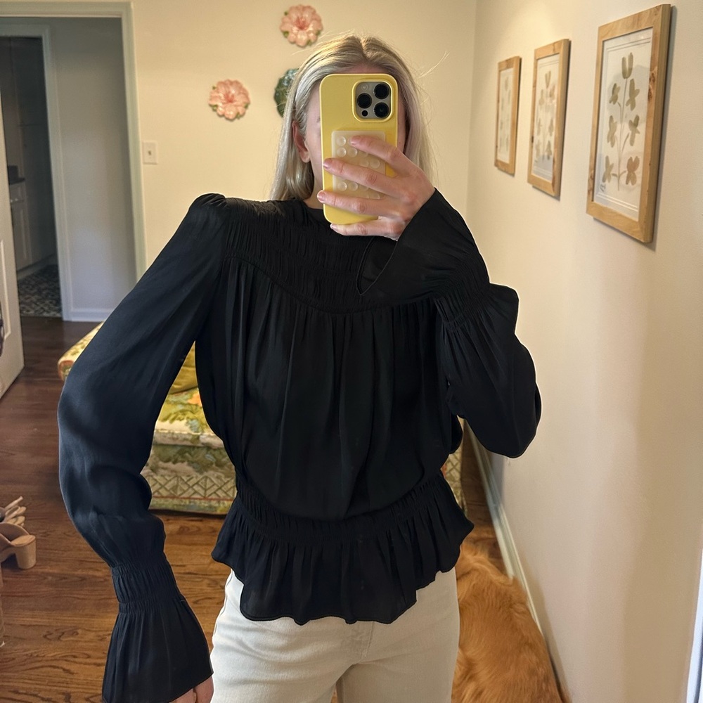 Black Vestique Blouse